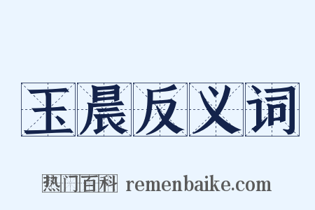 玉晨反义词是什么意思的图片